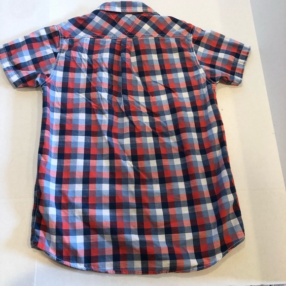 TOMMY HILFIGER boys plaid short sleeve button up - Picture 4 of 4